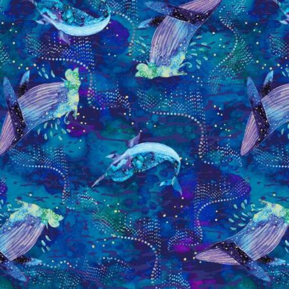 Double Sided Cotton Blanket - Arctic Wonder Arctic Whale Watch Metallic Cotton