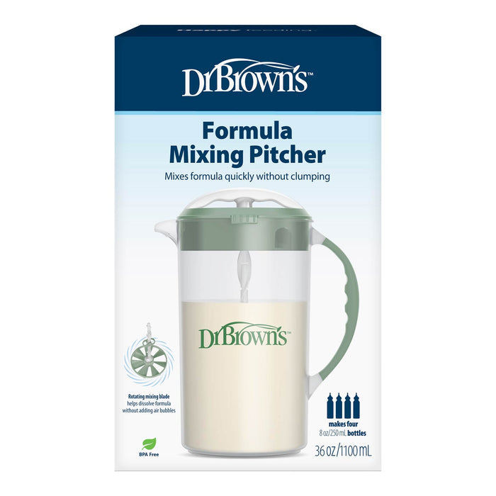 Dr. Brown's Formula Mixing Pitcher packaging, with olive coloring