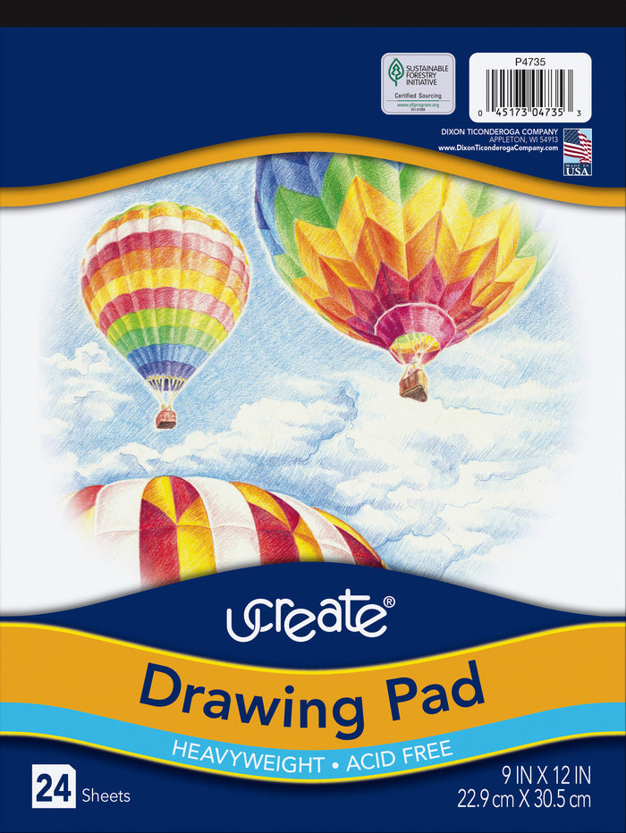 DRAWING PAD: 9x12 - 24 SHEETS