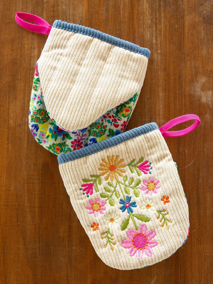 Embroidered Mini Oven Mitt-Set of 2