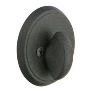 Emtek #2 Wrought Steel Patio Single Sided Deadbolt in Flat Black Steel