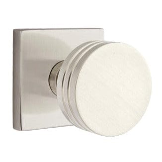 Emtek Bern Knob with Square Rosette in Satin Nickel
