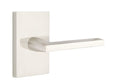 Emtek Helios Lever with Modern Rectangular Rosette in Satin Nickel