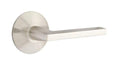 Emtek Helios Lever with Modern Rosette in Satin Nickel