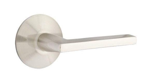 Emtek Helios Lever with Modern Rosette in Satin Nickel