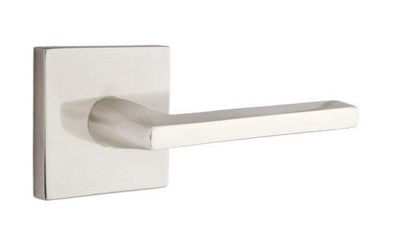 Emtek Helios Lever with Square Rosette in Satin Nickel