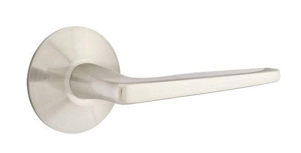 Emtek Hermes Lever with Modern Rosette in Satin Nickel