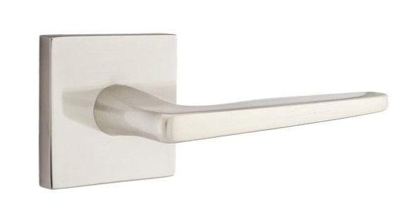 Emtek Hermes Lever with Square Rosette in Satin Nickel