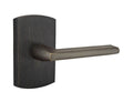 Emtek Lariat Lever with No. 4 Rosette in Medium Bronze
