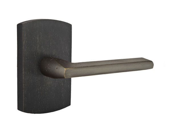 Emtek Lariat Lever with No. 4 Rosette in Medium Bronze