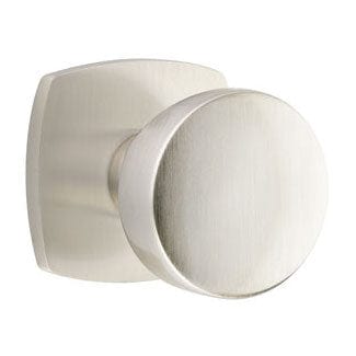 Emtek Laurent Knob with Urban Modern Rosette Collection in Satin Nickel