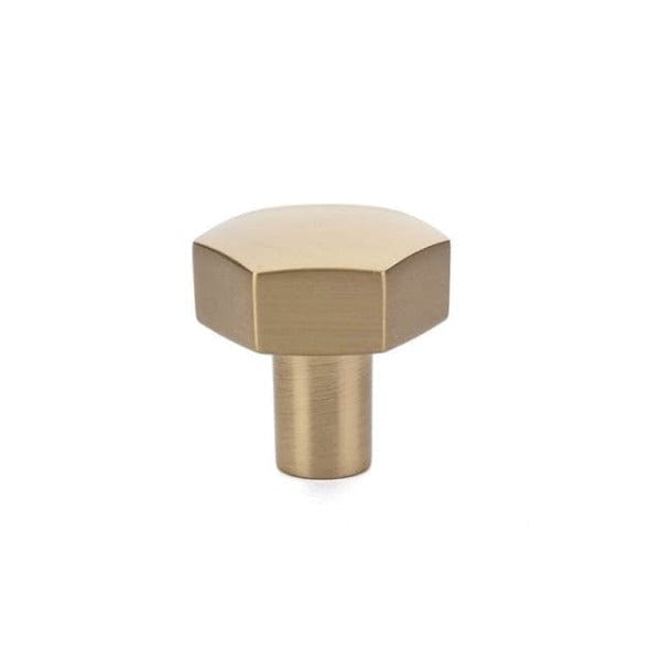 Emtek Mod Hex 1 1/8" Cabinet Knob in Satin Brass
