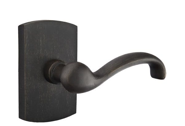 Emtek Teton Lever with No. 4 Rosette in Medium Bronze