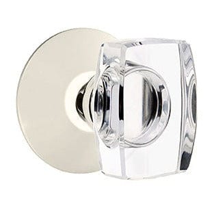 Emtek Windsor Knob with Modern Rosette in Polished Nickel