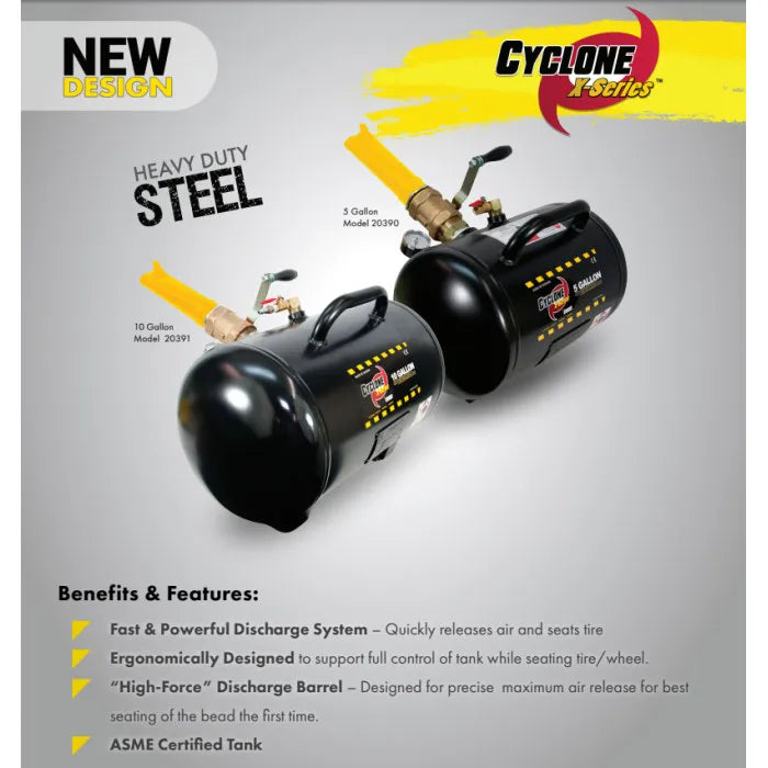 ESCO 20390 Cyclone-X Series 5 Gallon Truck Tire Bead Seater Features