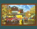 Every Boys Dream Firetrucks Panel Cotton Fabric