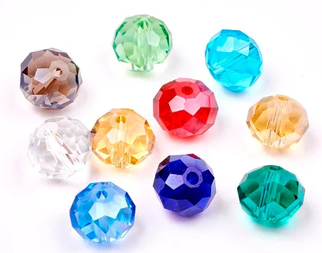 FACETED BEADS: 6MM ASSORTED  1080 PACK - Creative Kids