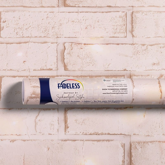 FADELESS BACKING PAPER 48" x 12' : COZY LIGHT BRICK - Creative Kids