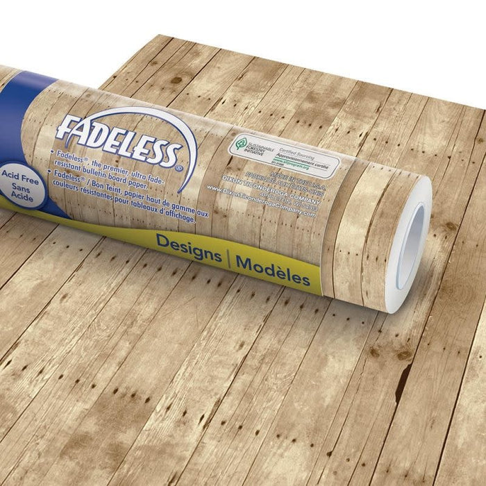FADELESS BACKING PAPER 48" x 50' :  WEATHERED  WOOD - Creative Kids