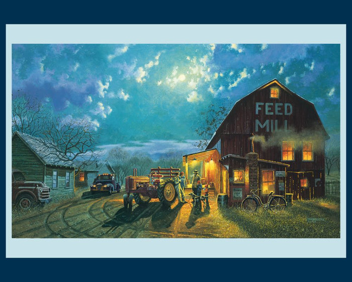 Farm "Tales of the Day" Panel Cotton Fabric