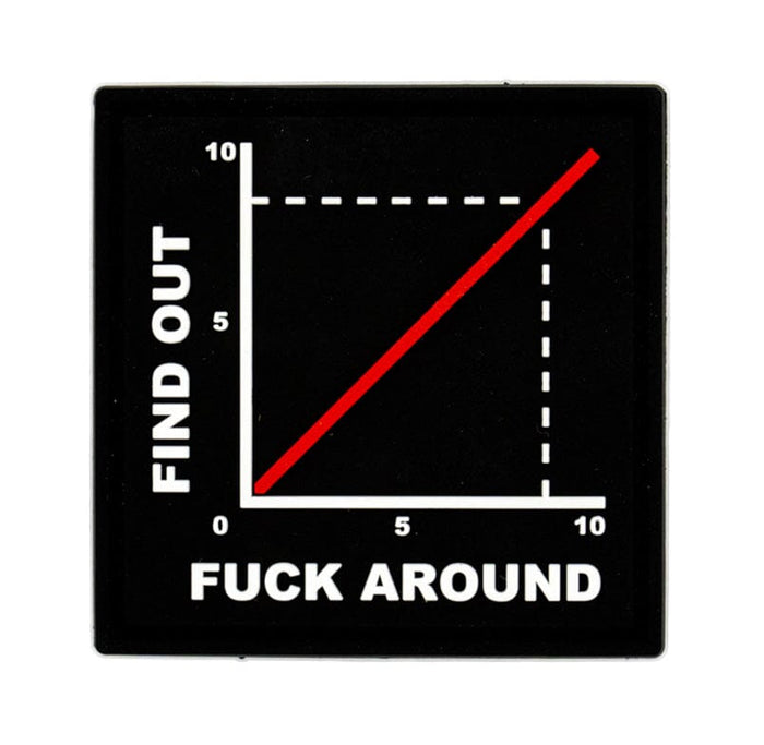 F*ck Around Find Out Chart Patch (2.5" x 2.5")