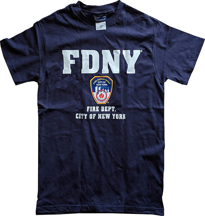 FDNY Youth Tee Officially Licensed Kids T-Shirt (Navy Blue) - NYC Factory