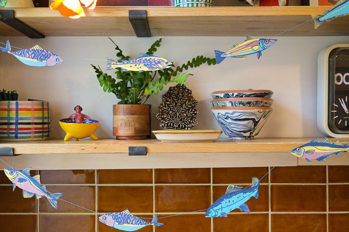 Fishes Sewn Garland - bubblegum market