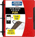 FIVE STAR 1" FLEX REFILLABLE NOTEBOOK WITH POCKETS,DIVIDERS, & PAPER- RED - Creative Kids