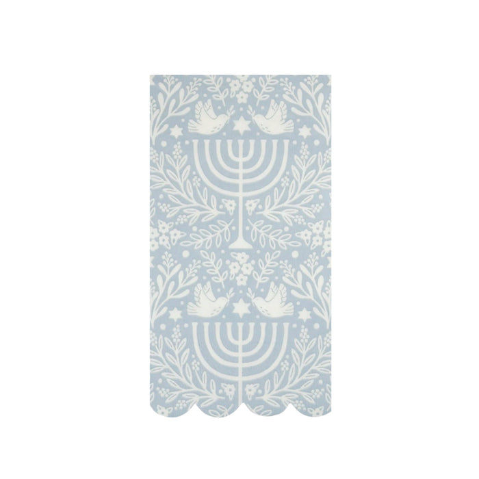 Floral Menorah Dinner Napkins - bubblegum market