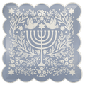 Floral Menorah Hanukkah Plates 10" - bubblegum market