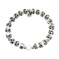 Floral Moments Bracelet- Black Painted Porcelain Beads