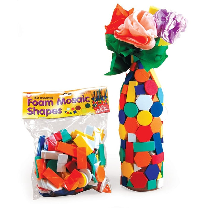 FOAM MOSAIC SHAPES - 150 PC