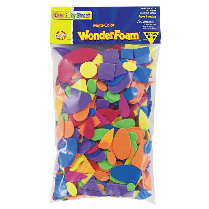 FOAM SHAPE:  ASSORTED SHAPES 720 PACK