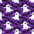 Ghostly Allover - Purple Cotton Fabric