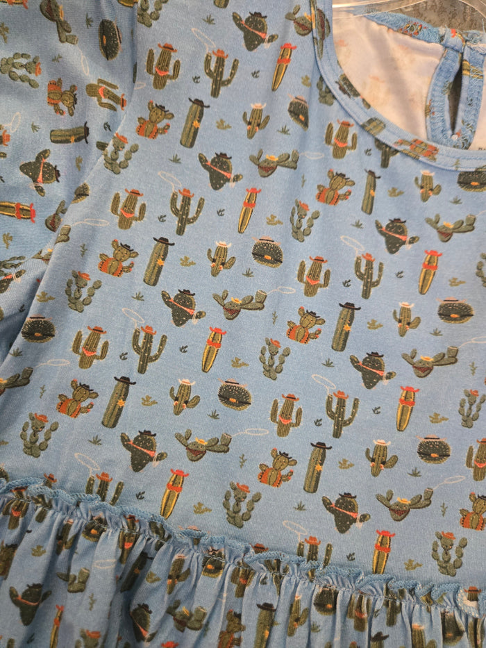 Girl's Blue Cactus Dress - Montana Co
