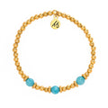 Gold Affirmations Collection- See the Good Dark Blue Quartz Bracelet