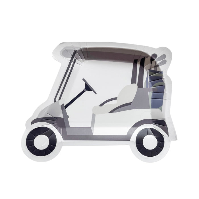 Golf Cart Paper Party Plates 8.5" - bubblegum market