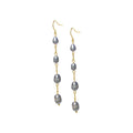 Grey Pearl 4 Drop Earrings