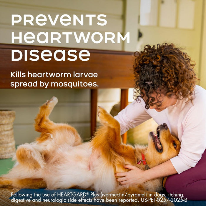 Heartgard Plus Chewables for Dogs (ivermectin/pyrantel) – 0-25 lbs