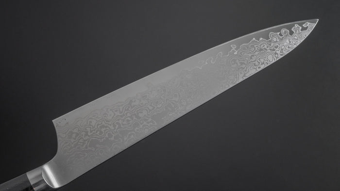 Hitohira Imojiya TH Damascus Petty 150mm Linen Micarta Handle - HITOHIRA