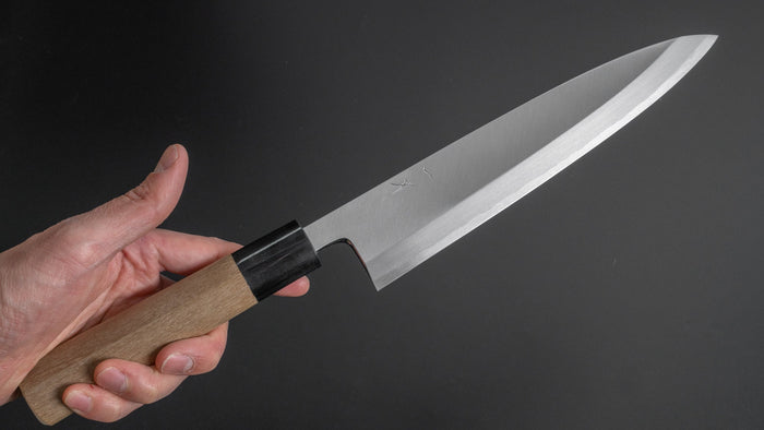 Hitohira Kikuchiyo Manzo White #3 Mioroshi Deba 210mm Ho Wood Handle (D-Shape) - HITOHIRA