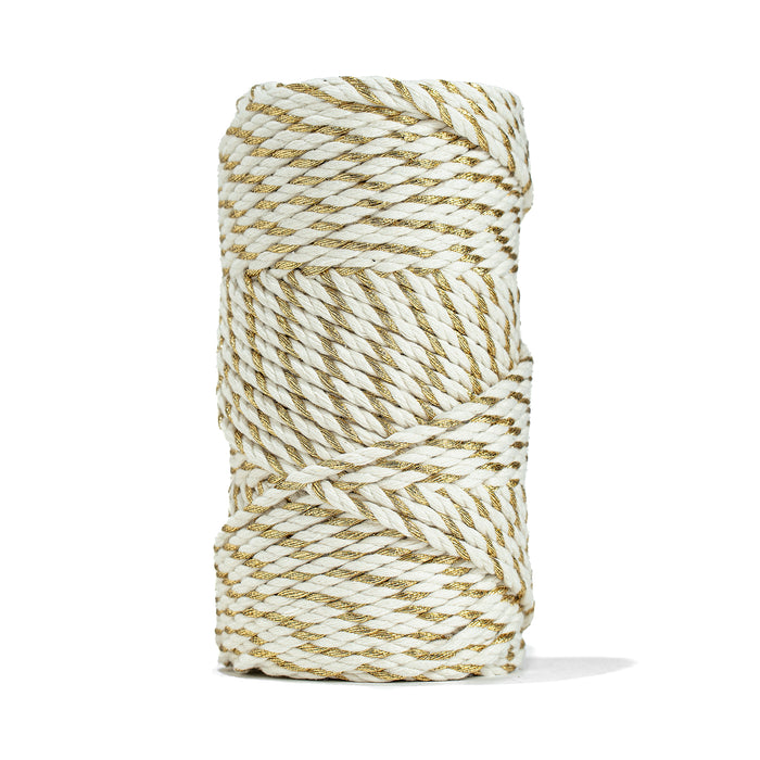 Holly Jolly Rope 3mm 3ply - Gold