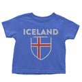 Iceland Flag Tee Blue Island Baby Infant Retro T-Shirt Boys II