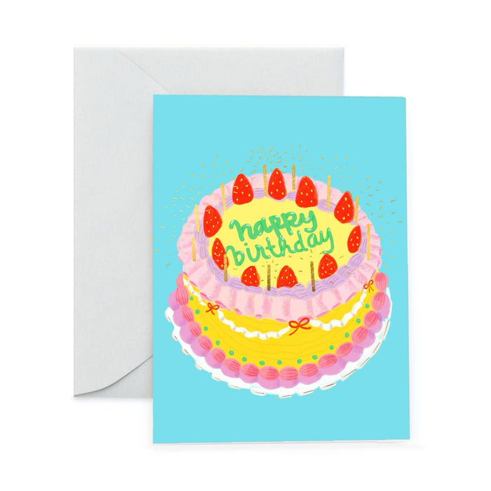 ICHIGO / STRAWBERRY BIRTHDAY Birthday Greeting Card - bubblegum market