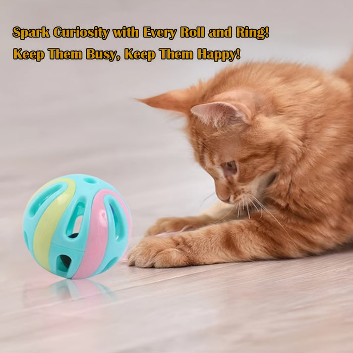 Interactive Bell Cat Toy Balls – Hollow Bite Resistant Pack for Indoor Cats