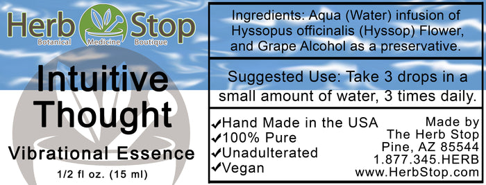 Intuitive Thought Vibrational Essence Label