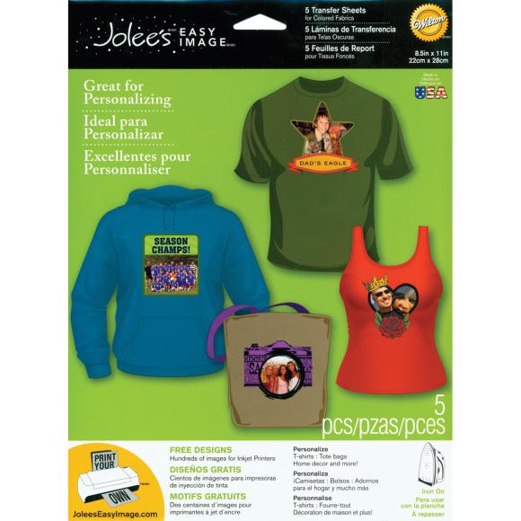 Iron On Transfer Paper For Ink Jet Printer  8.5"X11" 5/Pkg- DARK FABRIC