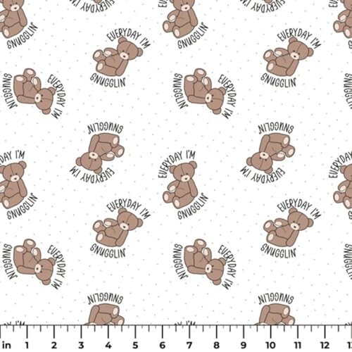 Itty Bitty Jack Everyday I'm Snugglin' Flannel Fabric