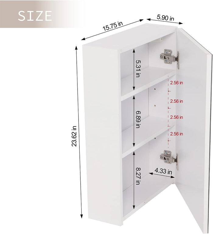Joolihome Bathroom Wall-Mounted Mirror Cabinet