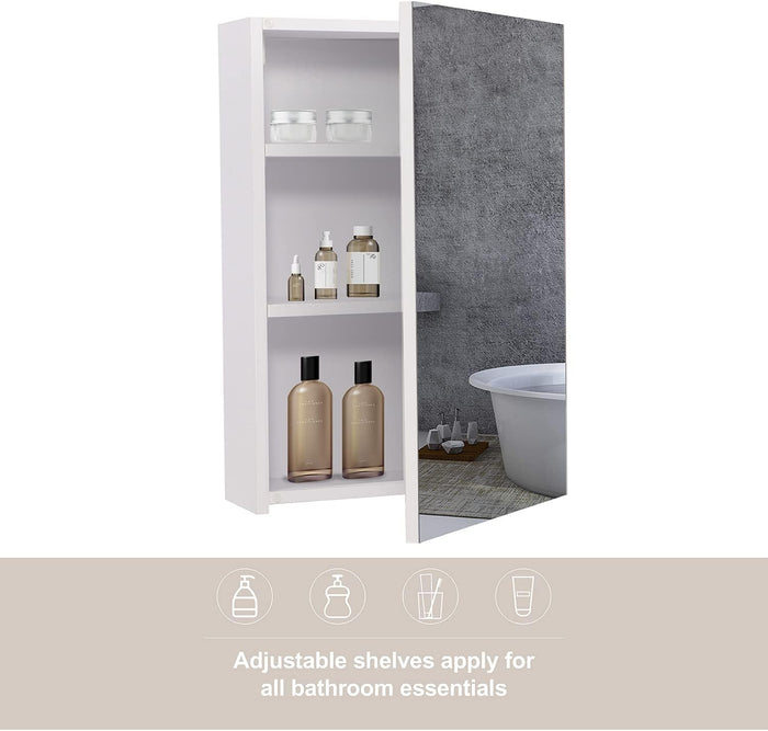 Joolihome Bathroom Wall-Mounted Mirror Cabinet